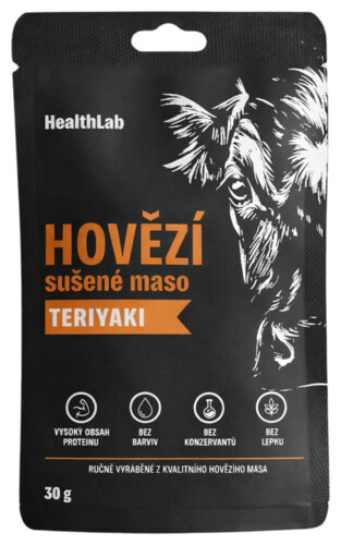 HealthLab Hovězí sušené maso Teriyaki 30 g