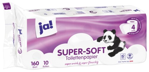 Ja! Super-Soft Toilettenpapier 4vrstvý 10rolí