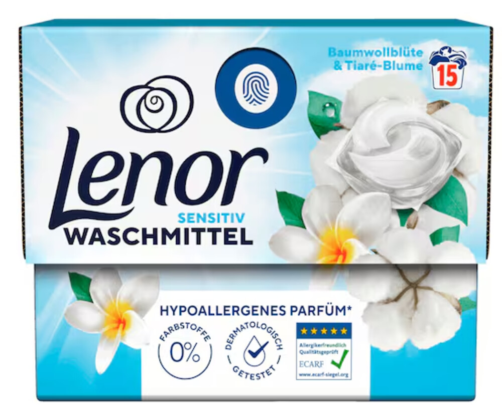 Lenor Sensitiv Waschmittel Baumwollblüte 15 wl 363 g