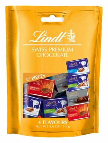 Lindt Swiss Premium Chocolate 4 Flavours 114 g