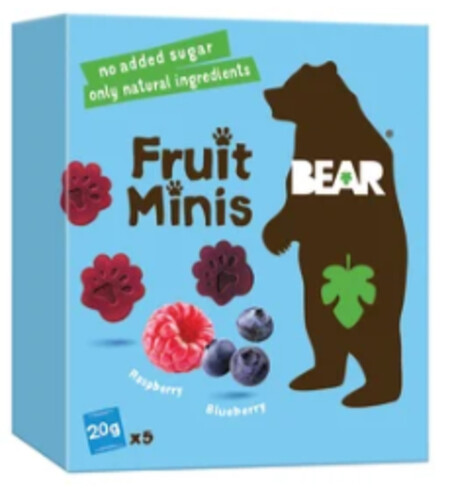 Bear Fruit Mini Raspberry Blueberry 100 g
