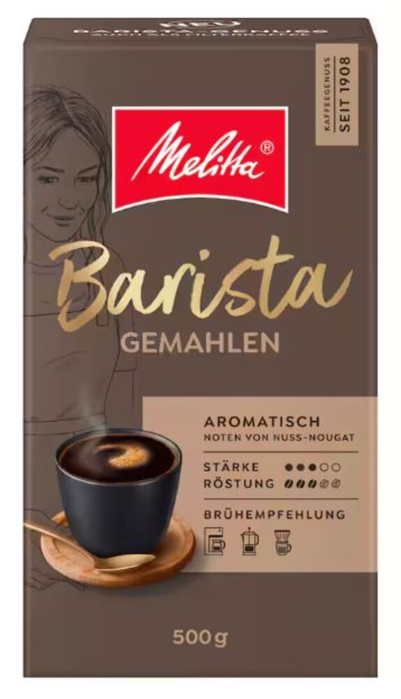 Melitta Barista Gemahlen mletá káva 500 g