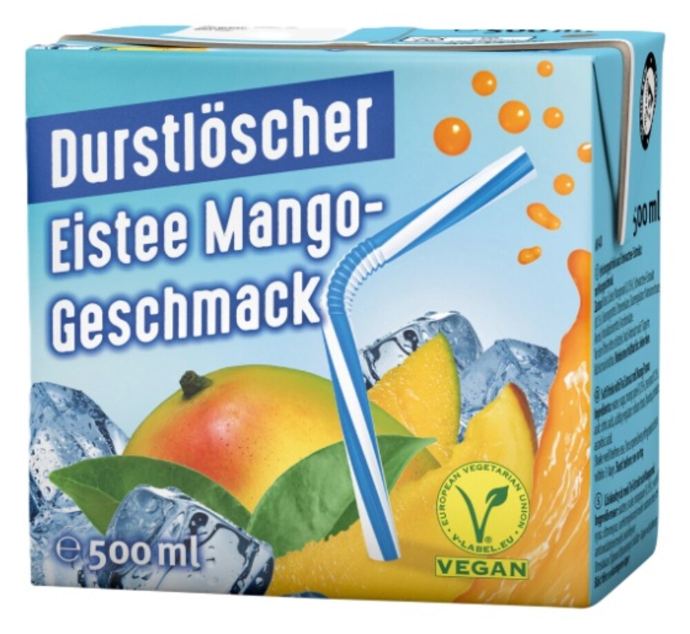 Durstlöscher Eistee Mango Geschmack 500 ml