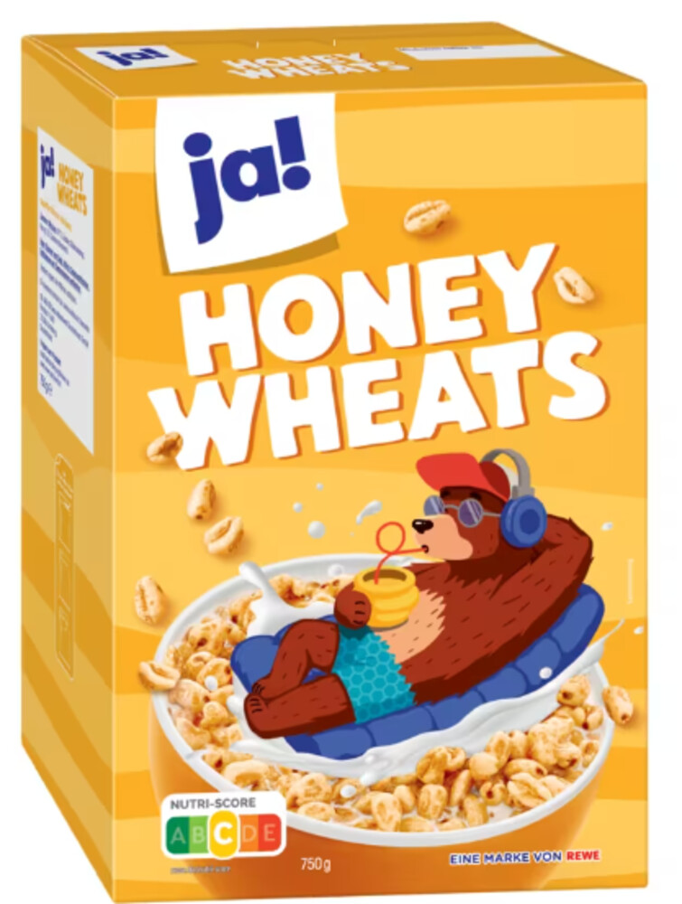 Ja! Honey Wheats mit Honig 750 g