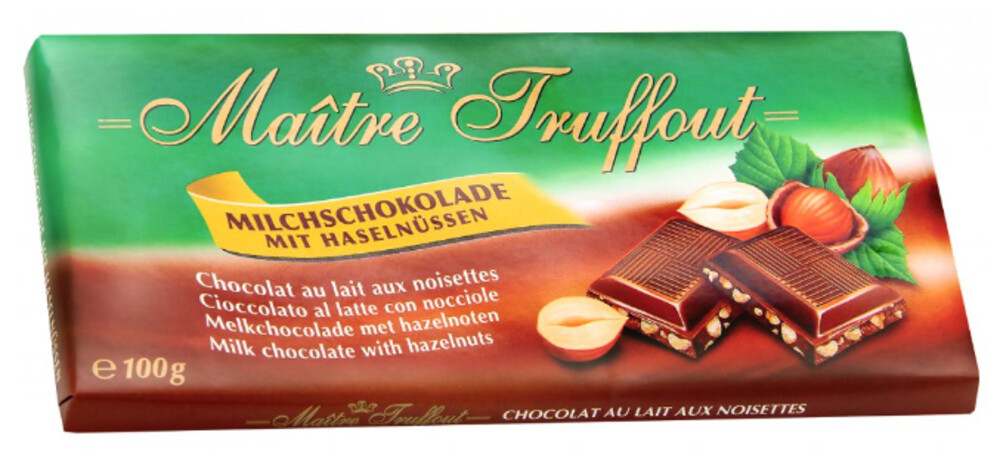 Maitre Truffout Milchschokolade Haselnüssen 100 g