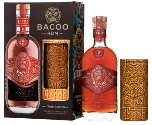 Bacoo 7 Y Old Rum 40% 0,7 l + pohár (karton)