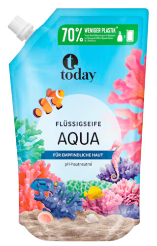 Today Flüssigseife Aqua náhradní náplň 1000ml