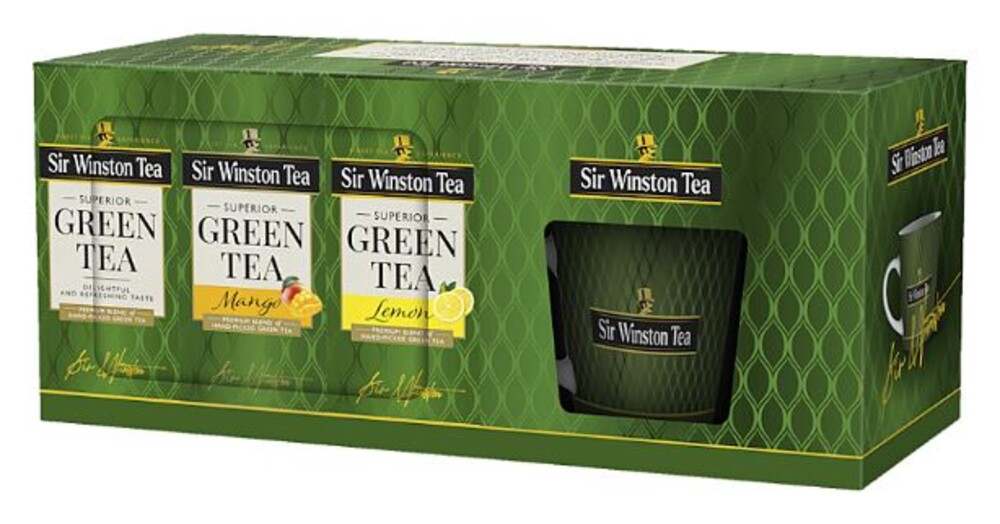 Sir Winston Green Tea 3 x 20 sáčků + hrnek