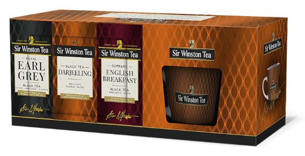 Sir Winston Black Tea 3 x 20 sáčků + hrneček