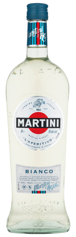 Martini Bianco 15% 1 l (holá láhev)