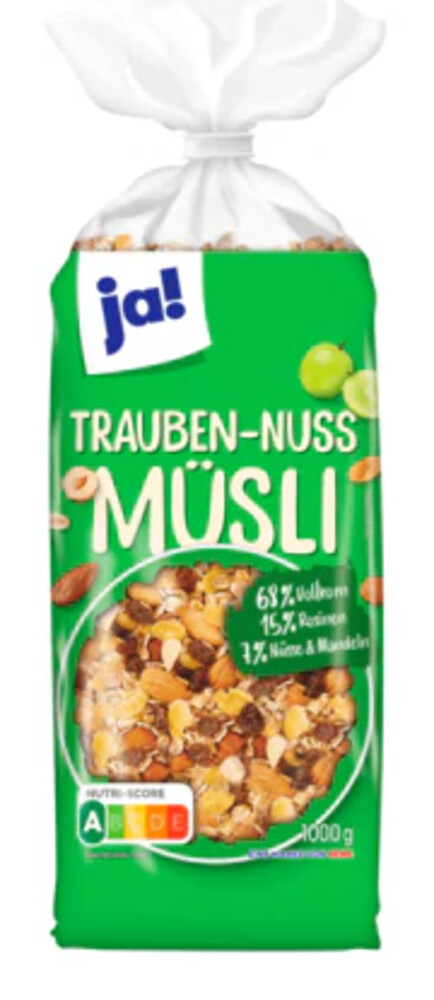 Ja! Trauben Nuss Müsli 1 kg