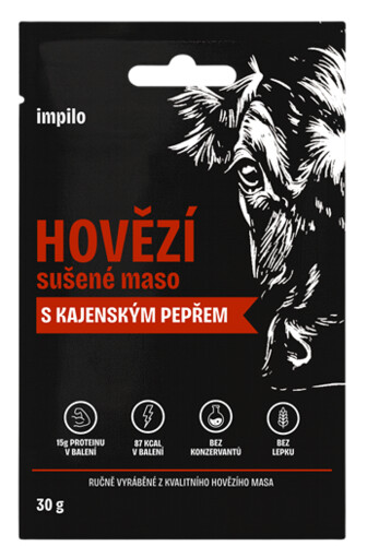 Impilo Hovězí sušené maso s kajenským pepřem 30 g