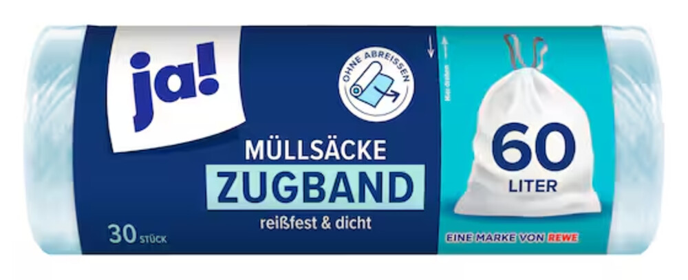 Ja! Müllbeutel mit Zugband 60 l 30 ks