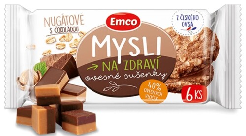 Emco Mysli Ovesné Sušenky Nugátové s Čokoládou 60 g