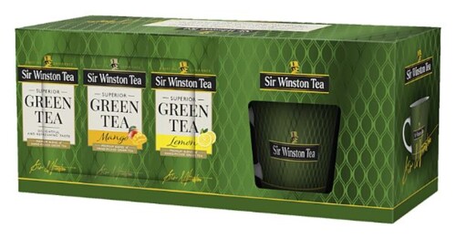Sir Winston Green Tea 3 x 20 sáčků + hrnek
