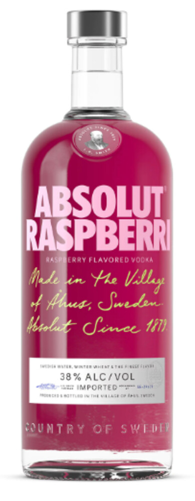 Absolut Raspberri 38% 1 l (holá láhev)
