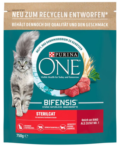 Purina One Bifensis Sterilcat Rind 750 g