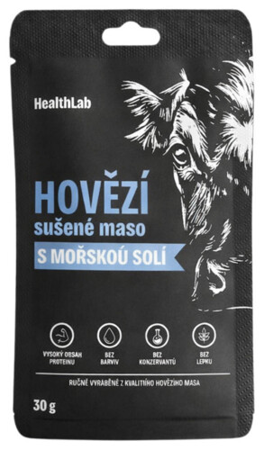 HealthLab Hovězí sušené maso s mořskou solí 30 g