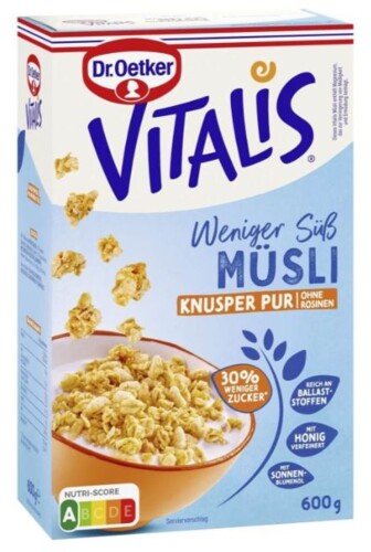 Vitalis Weniger Süss Knusper Pur 600 g