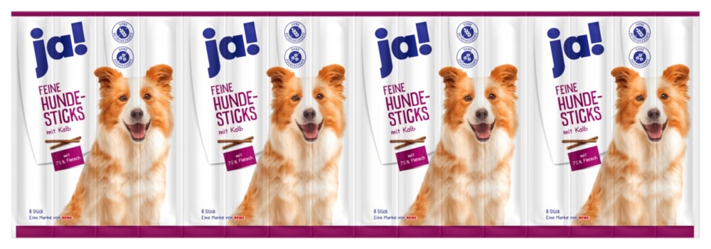 Ja! Hundesticks mit Kalb 8 x 11 g