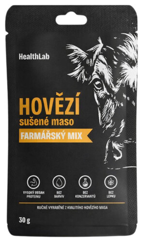 HealthLab Hovězí sušené maso farmářský mix 30 g