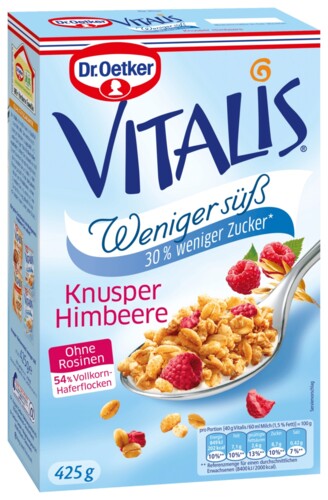 Vitalis Weniger süss Knusper Himbeere 425 g