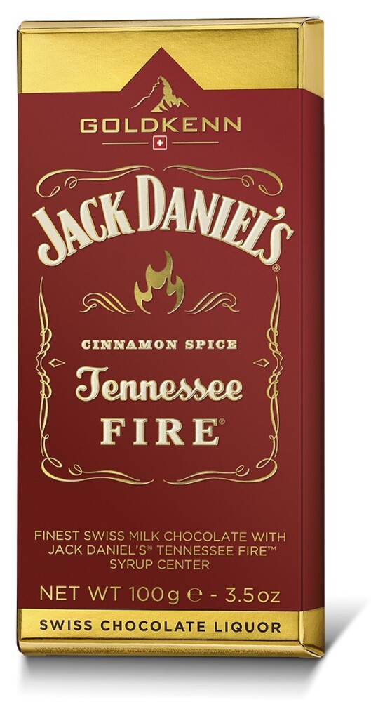 Goldkenn Mléčná čokoláda plněná J.Daniel's Fire 100 g