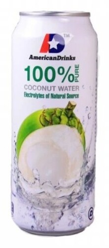 American Drinks 100% Pure Coconut Water 0,5 l plech