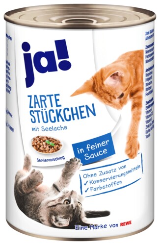 Ja! Zarte Stückchen mit Seelachs 415g