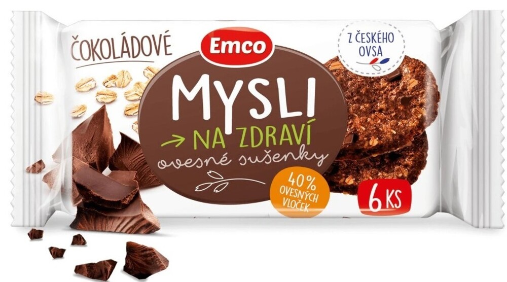 Emco Mysli Ovesné Sušenky Čokoládové 60 g