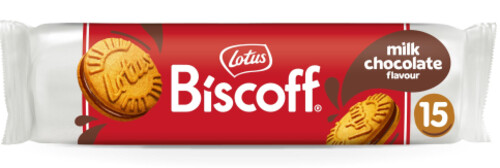 Lotus Biscoff karamelové sušenky s náplní z mléčné čokolády 150 g