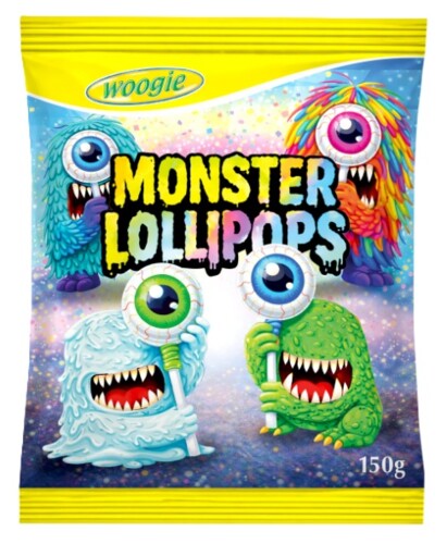 Woogie Monster Lollipops 150 g