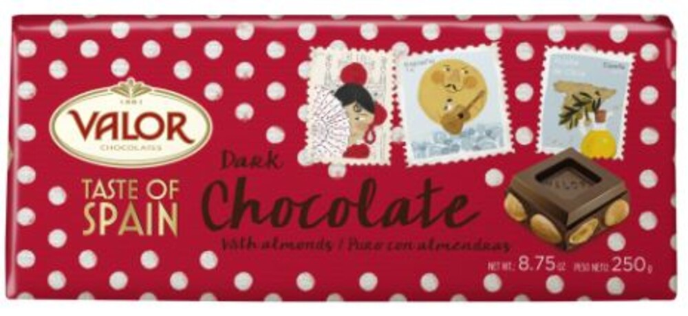 Valor  Dark Chocolate Almonds 250 g