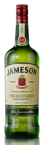 Jameson Irská Whisky 40% 1 l  (holá láhev)