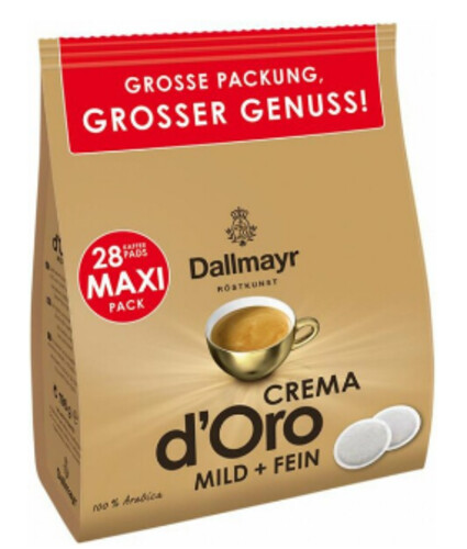Dallmayr Crema d' Oro  Mild & Fein pads 28 ks