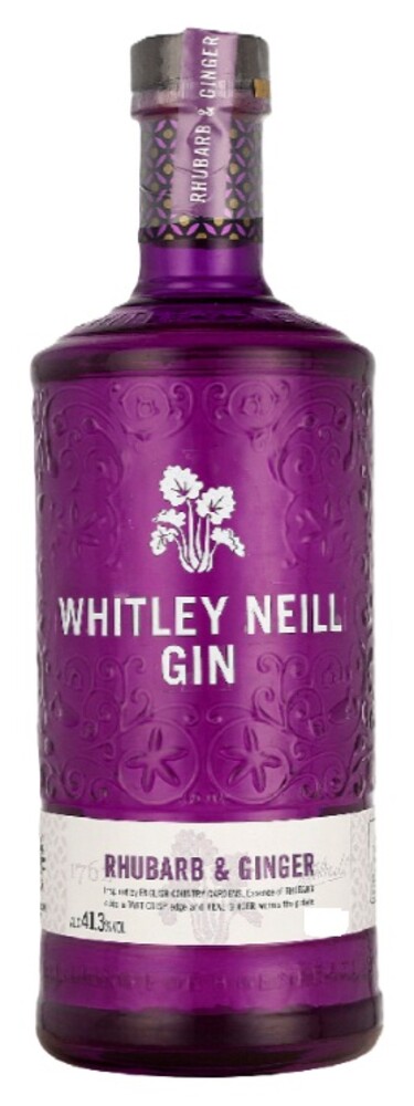 Whitley Neill Gin Rhubarb & Ginger 41,3% 1 l (holá láhev)