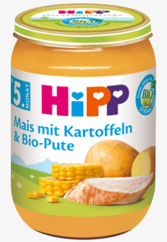 Hipp Mais Kartoffeln Bio Pute 5 M 190 g