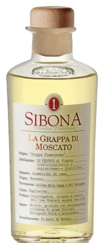Sibona La Grappa Di Moscato 40% 0,5 l (holá láhev)