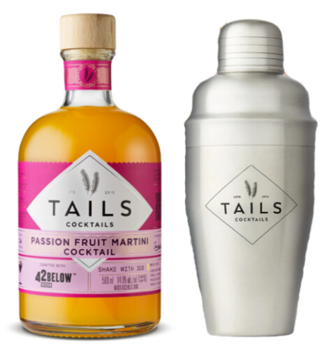 Tails Passion Fruit Martini Cocktail + Shake 14,9% 0,5 l (karton)