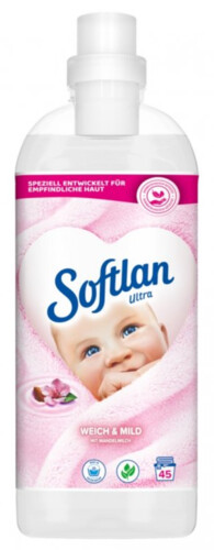 Softlan Ultra sensitiv jemná aviváž s mandlovým mlékem 45 wl 1 l
