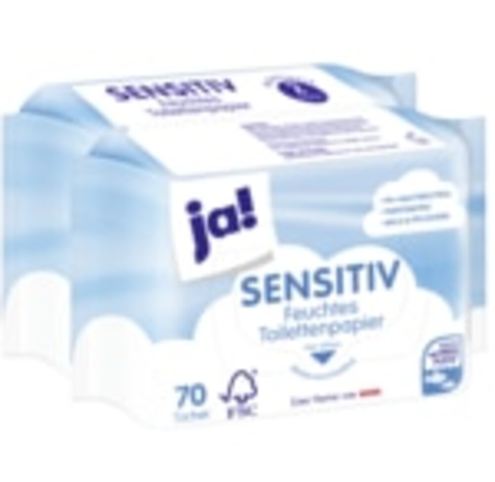 Ja! Toilettenpapier Feuchtes Sensitiv 2x70ks