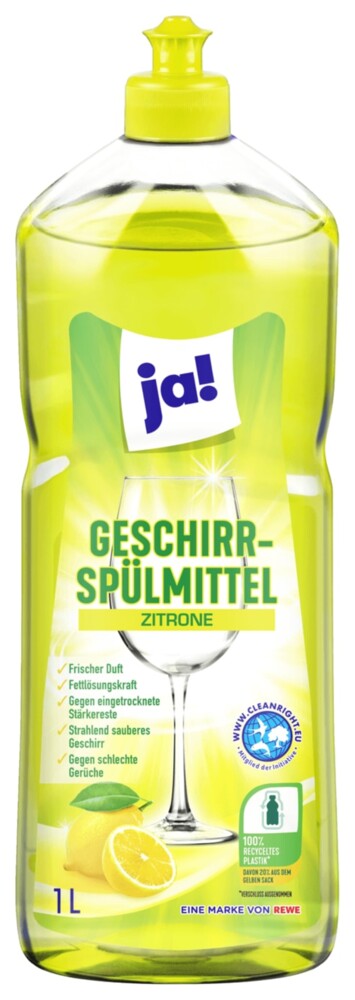 JA! Geschirr- Spülmittel Zitrone 1 l
