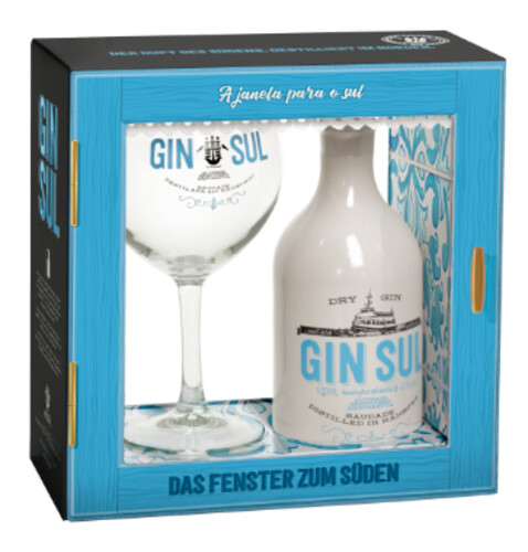 Gin Sul + Copo Glas 43% 0,5 l (Karton)
