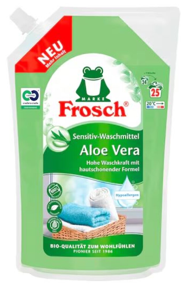 Frosch Aloe Vera Sensitiv Waschmittel 25 wl 1,5 l