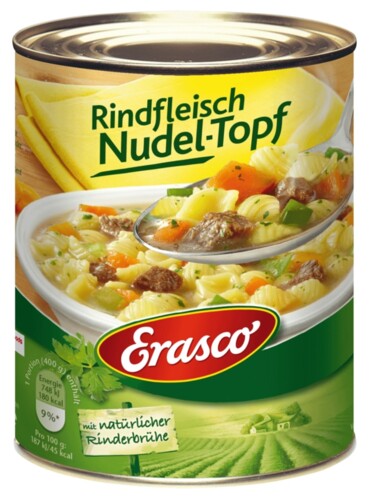 Erasco Rindfleisch Nudel - Topf 800 g
