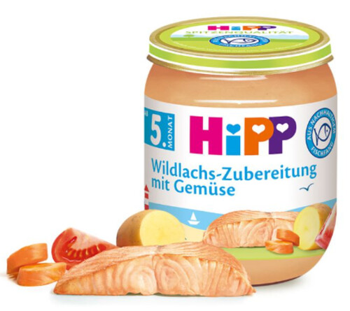 Hipp Wildlachs Zubereitung Gemüse 5 M 125 g