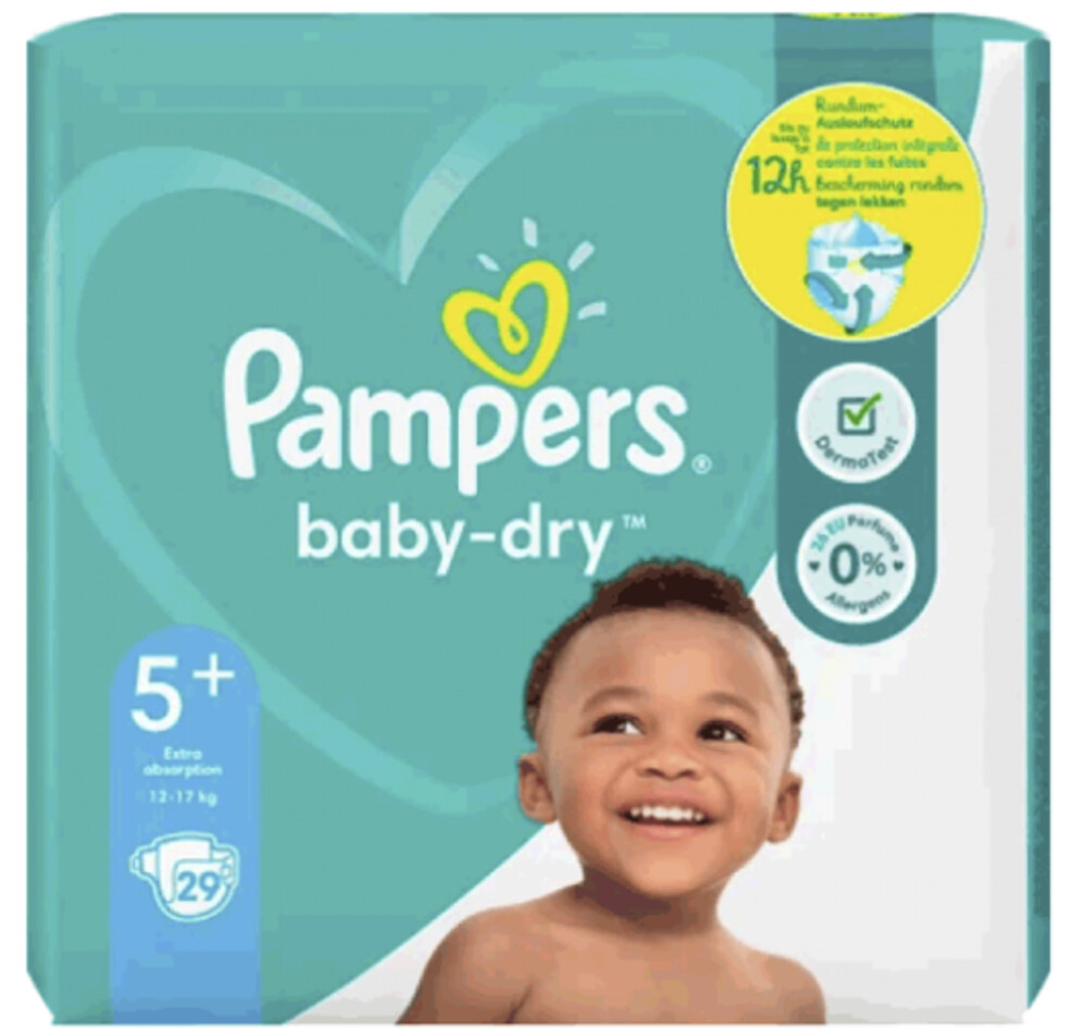 Pampers Baby Dry 5+ 12-17kg 29 ks