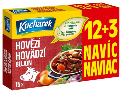 Kucharek Hovězí Bujón 12+3 kostky 150 g