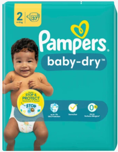 Pampers Baby Dry 2  4-8kg 37 ks