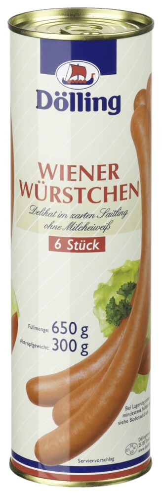 Dölling Wiener Würstchen 6 Stück 640 g / 300 g